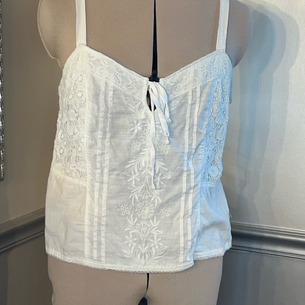 Abercrombie & Fitch White Bustier Camisole Top